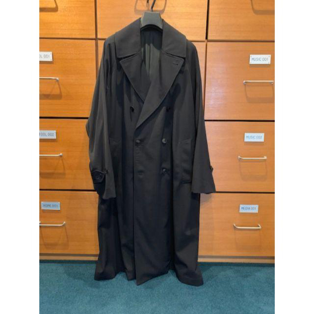 COMOLI - COMOLIウールギャバ ダブルブレステッドコート2ネイビー新品