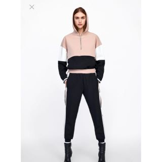 ZARA - 今期ZARA♡ジャージ風ジョーゼットセットアップMS超美品の通販