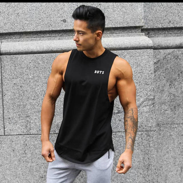 トレーニング タンクトップ ノースリーブ 白 ホワイト Mの通販 by M