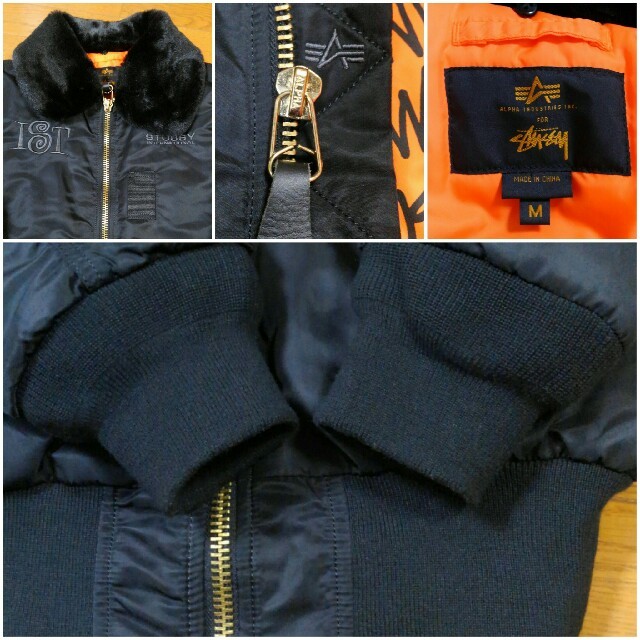 STUSSY - 【激レア】ALPHA×STUSSY B-15 別注 コラボ【ブラック☆M