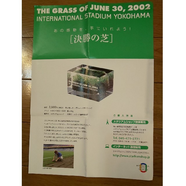 FIFA ワールドカップ 2002決勝 芝 額 チケット 横浜 日韓 レア FIFA