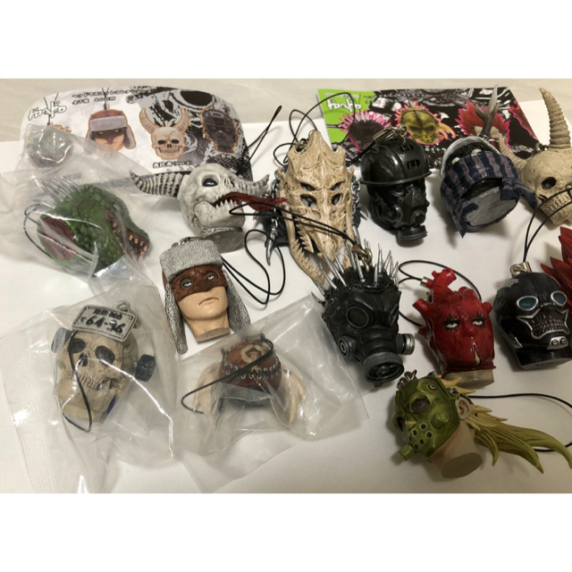 ドロヘドロ ヘッドマスク 第1段+2段 14種類 生首ガチャ セット 紙2枚の