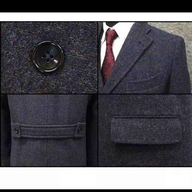Harris Tweed - Harris Tweed チェスターコート ネイビーLサイズの通販