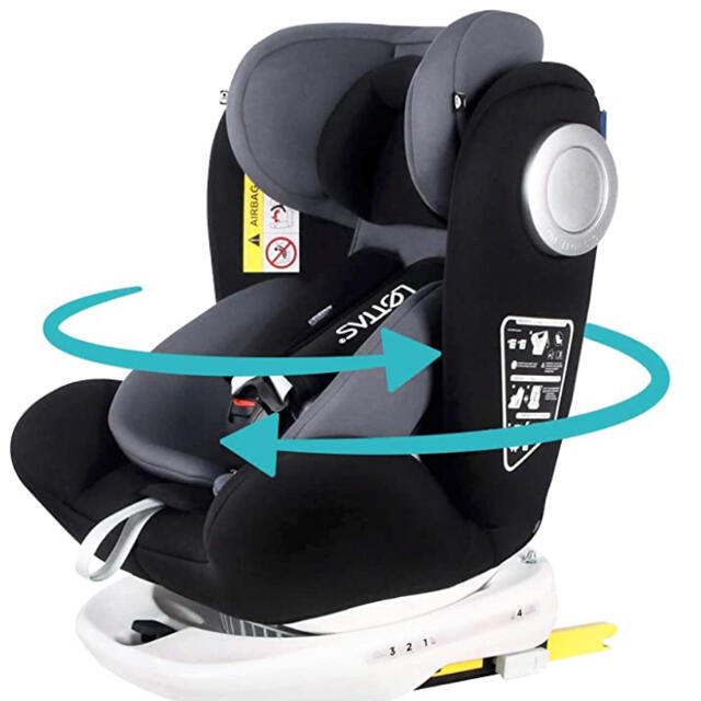 未使用チャイルドシート LETTAS 360° ISOFIX/シートベルト両対応の通販
