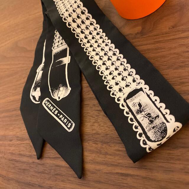 HERMES ツイリー 黒トレゾール・ドゥ・メドール ブラック