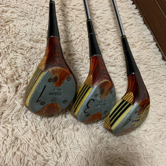 ヴィンテージ激レアお宝‼️パーシモンウッドWilson3本セット(1・3・4