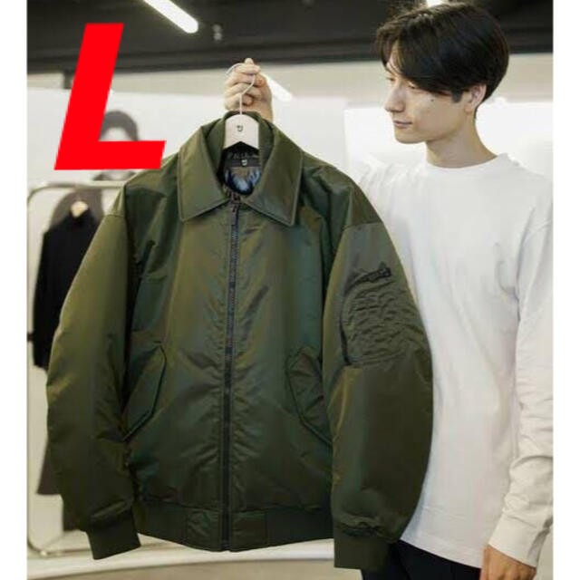 J ダウンオーバーサイズリブブルゾン XL 即完 ダウンオーバーサイズ