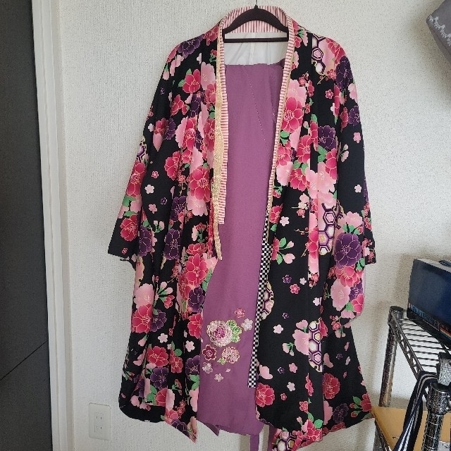 アリサナ 小学生 卒業式 160袴セット、ブーツ、髪飾り付け 赤X紺 簡単