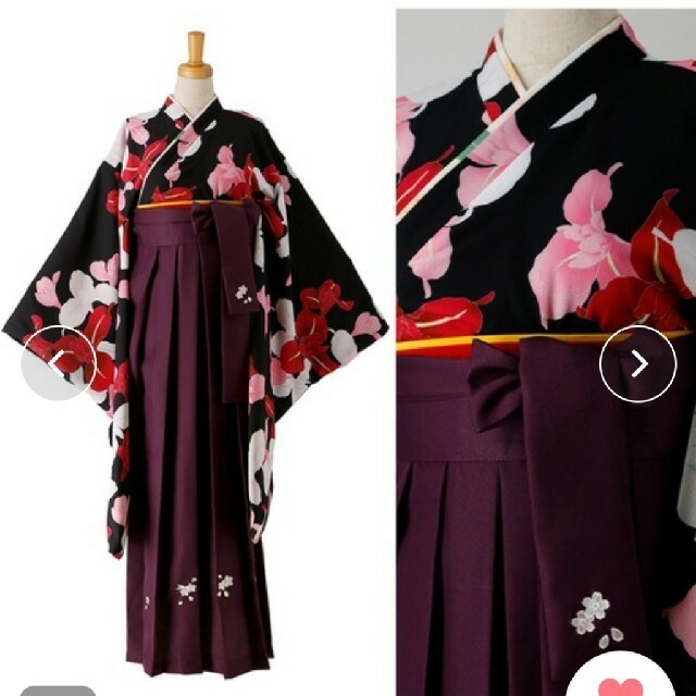 送料無料新春セール超目玉簡単袴セット 京都絵師描き下ろし新柄