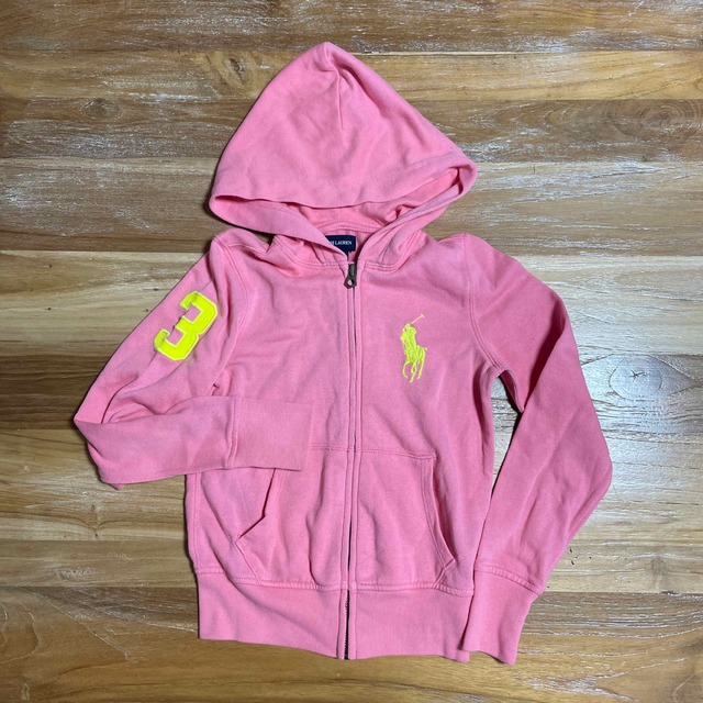 ラルフローレン ジップパーカー ピンクS（7）130の通販 by りょう