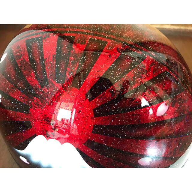 ラメ 富士日章 コルク半 ヘルメット ラップ塗装の通販 by paint｜ラクマ