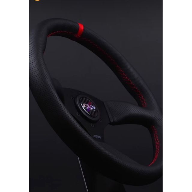 DND ツーリング パンチングレザー レッドステッチ ステアリング USDM