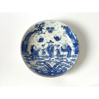 小鉢 青花 染付 松竹梅 岁寒三友 中国古玩 古美術 骨董 古伊万里 江戸