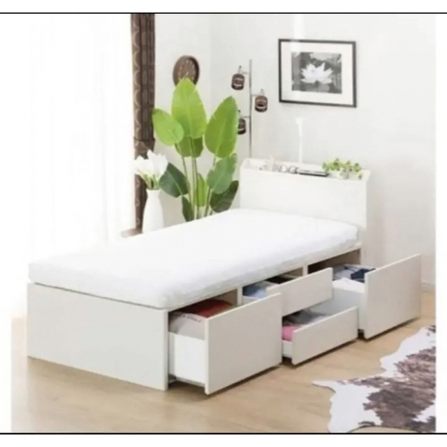 ニトリ ベットフレーム シングル ホワイト