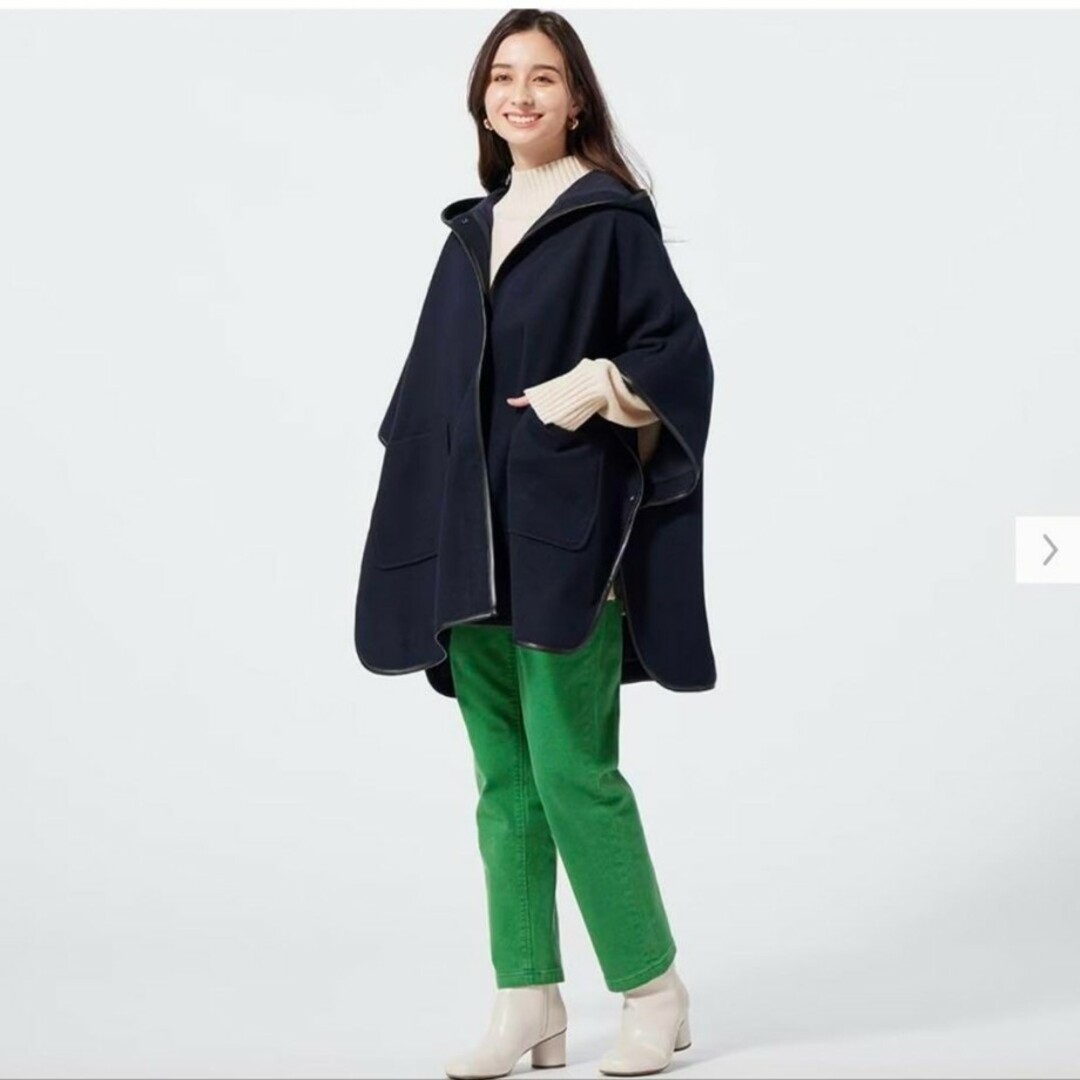 GU - GU フーディーポンチョ ネイビーの通販 by ふぅ's shop｜ジーユー