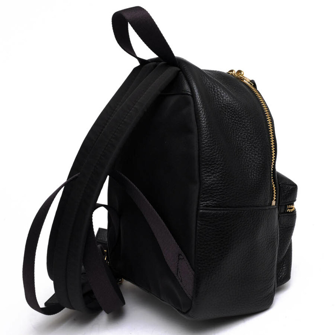 コーチ リュック ミニ チャーリー シボ革 レザー ブラック ゴールド 美