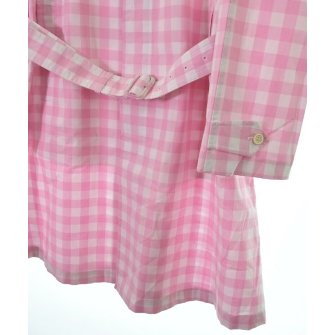 PRADA - PRADA プラダ コート（その他） 46(M位) ピンクx白(チェック