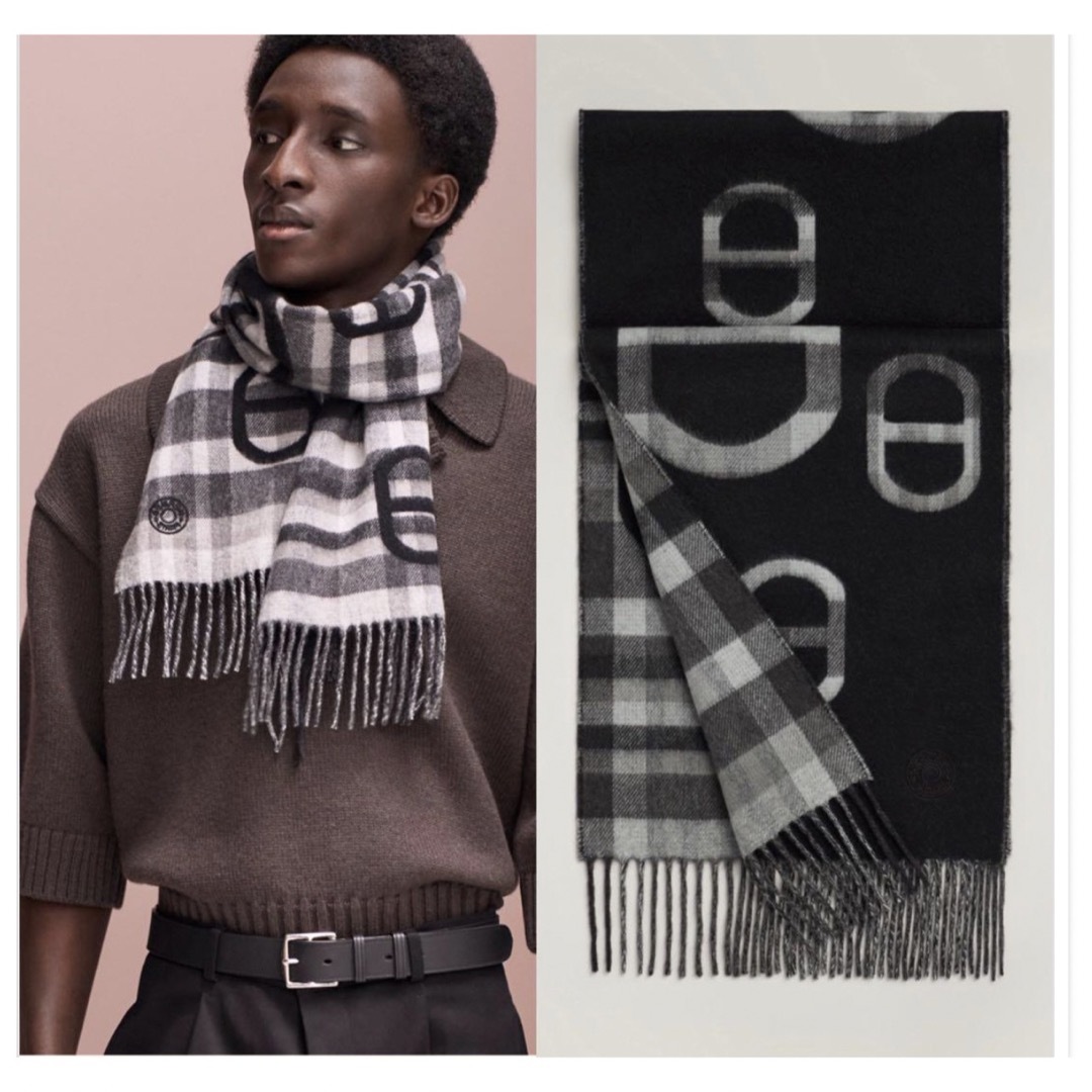 HERMES - 値下げ！【新品未使用】エルメス カシミアマフラー タータン