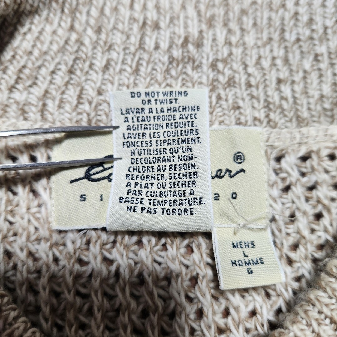 Eddie Bauer - 90s エディーバウアー ヘンリーネック コットンニット