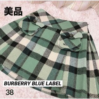 BURBERRY BLUE LABEL（ミニスカート ・ グリーン・カーキ/緑色系）の