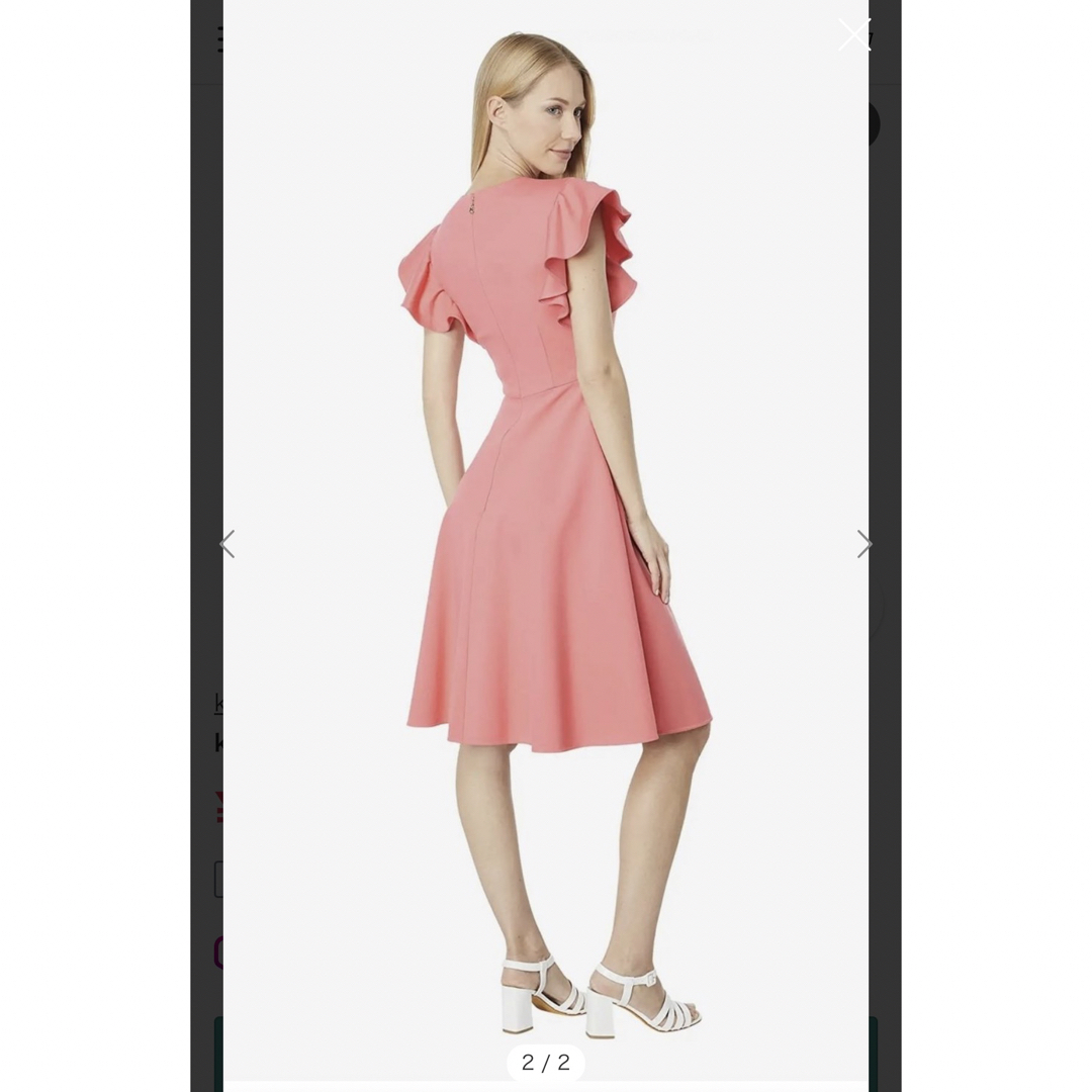 ケイトスペード140サイズ ガーデンプレイドオフショルダーワンピース