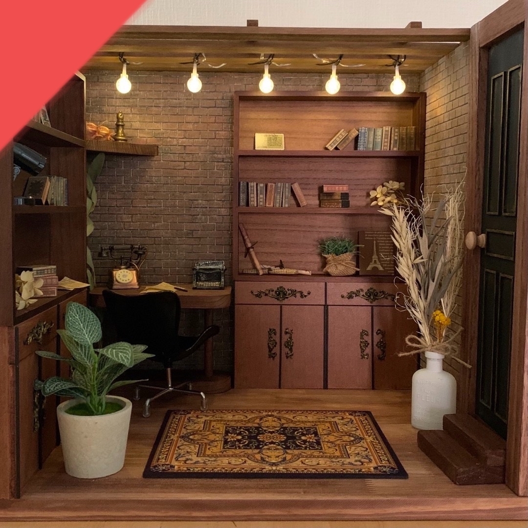 ドールハウス 英国風 地下の書斎 4wayの通販 by みゆroom｜ラクマ