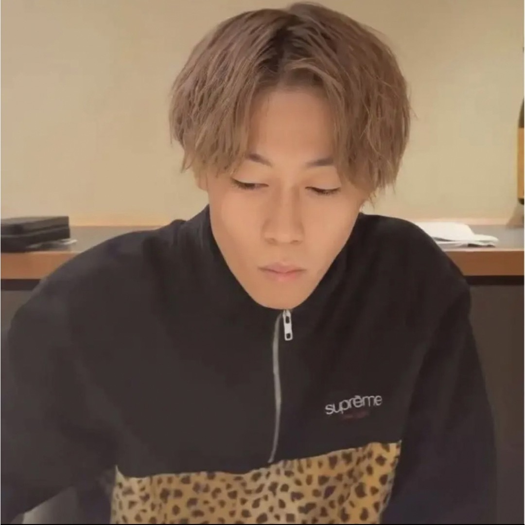 supreme ハーフジップ豹柄スウェット‼️コムドットゆうた着用モデル