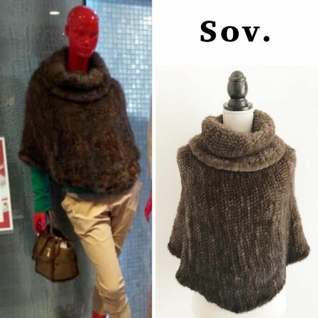 あ*り様 SoV ダブルスタンダードファーポンチョコート Sov. ダブル