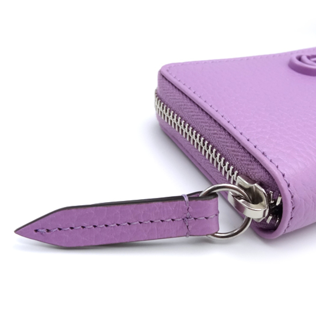 GUCCI - グッチ ダブルG ジップアラウンド ウォレット レザー パープル