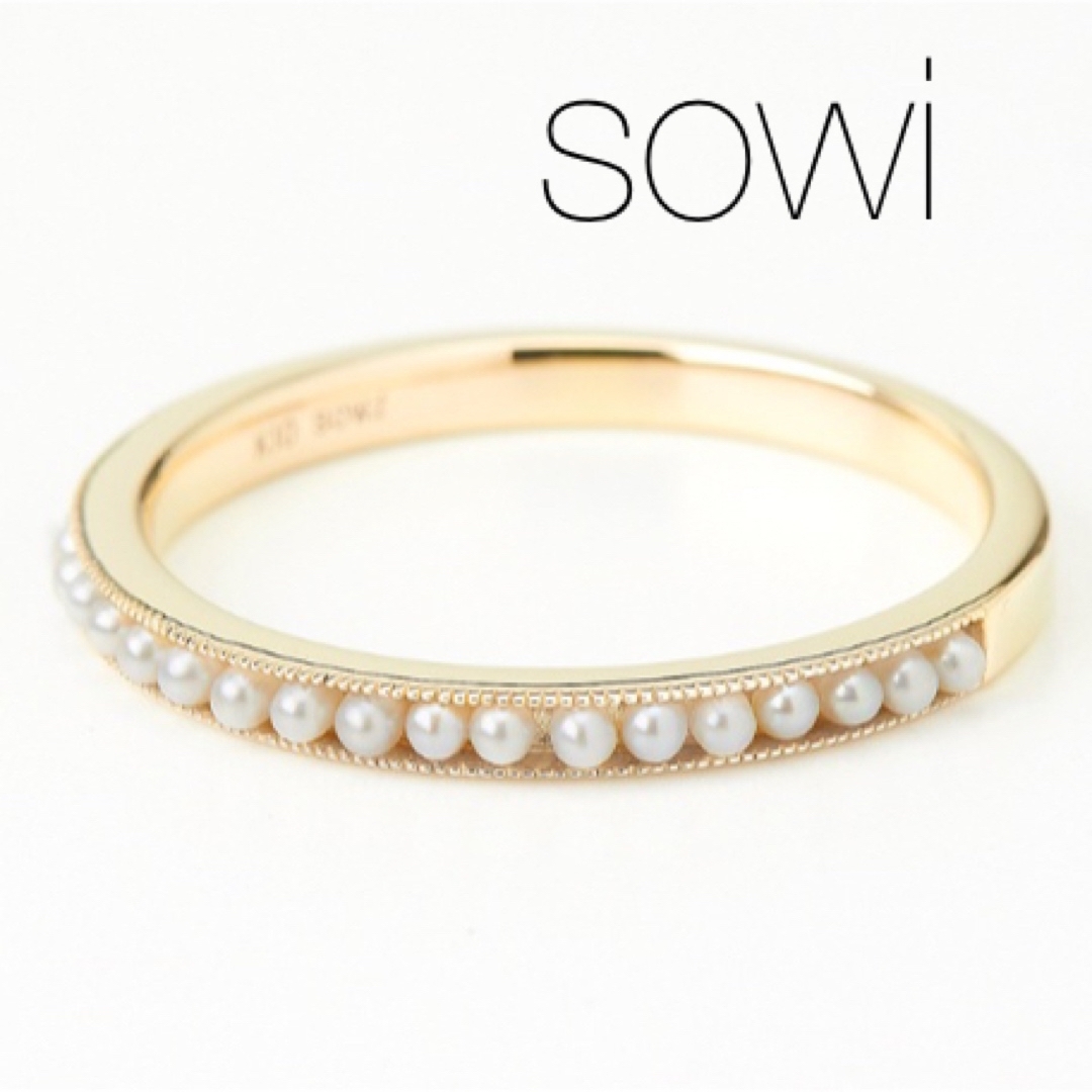sowi - ◼️現行品◼️【sowi】K10YGパールハーフエタニティリング/#11