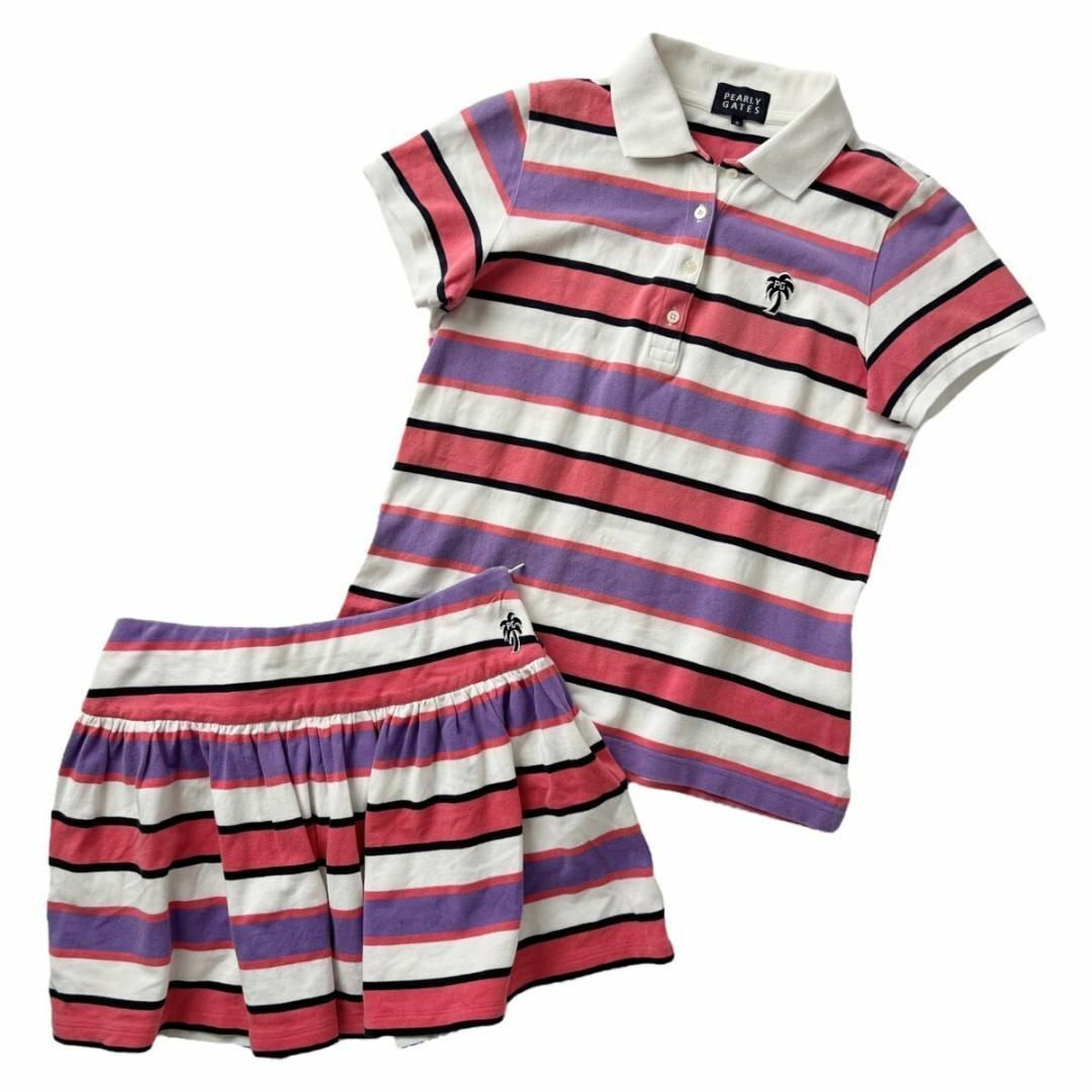 PEARLY GATES】上下セット 半袖ポロシャツ＋スカートゴルフウェア