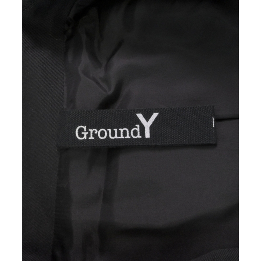 Ground Y - Ground Y チェスターコート -(XL位) 黒x白(総柄) 【古着
