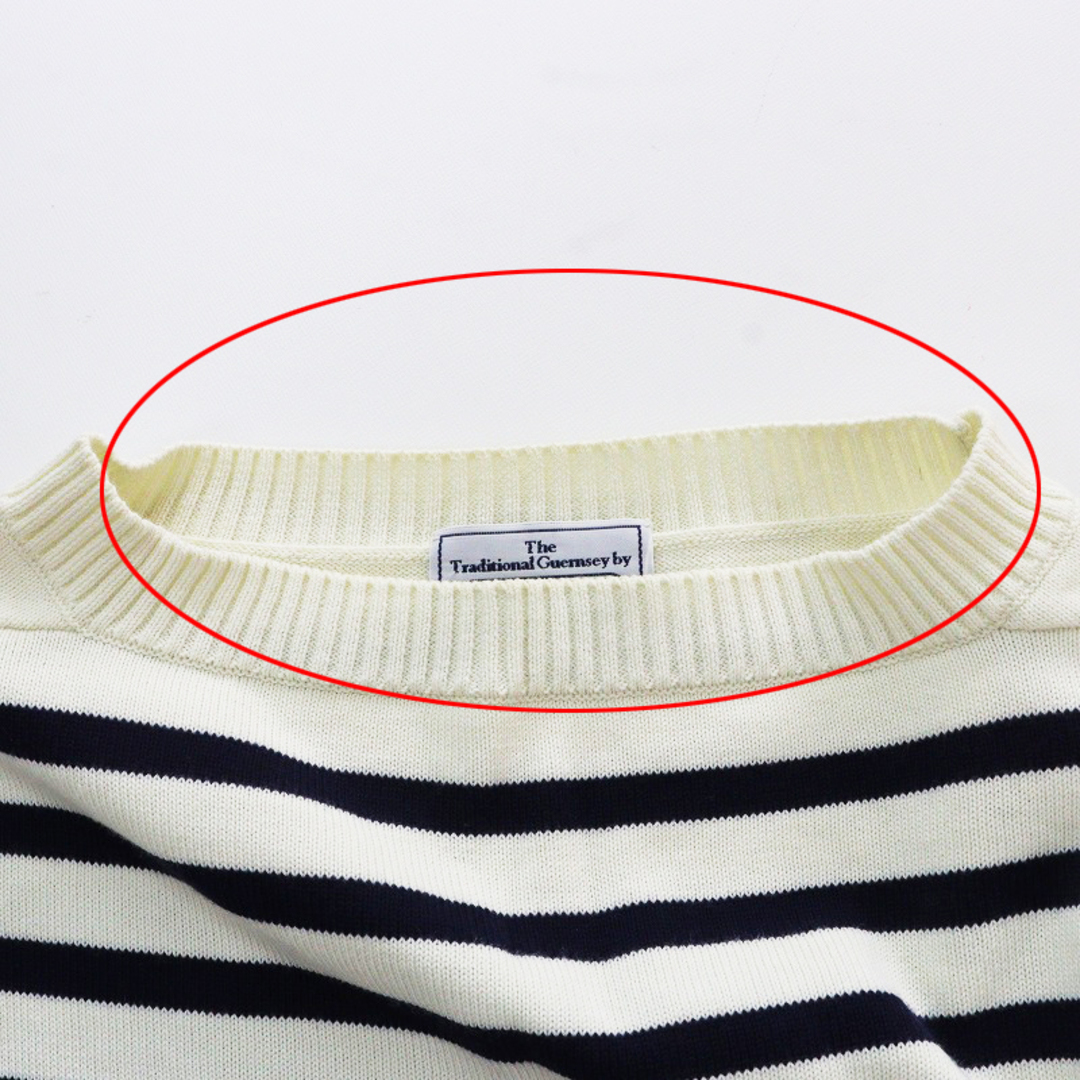 ルトリコチュール Le Tricoteur ボーダーガンジーセーター/オフ