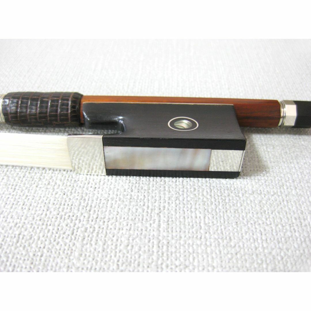 上質ノースタンプ】 フェルナンブコ・銀黒檀 バイオリン弓 4⁄4 上質