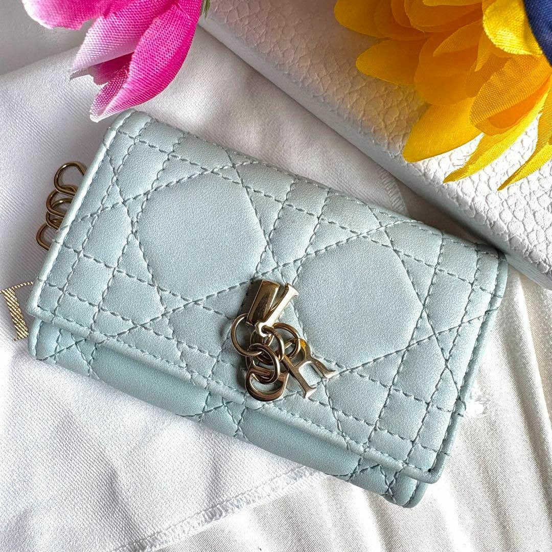 ディオール キーケース キーリング カナージュ アイボリー ディオール