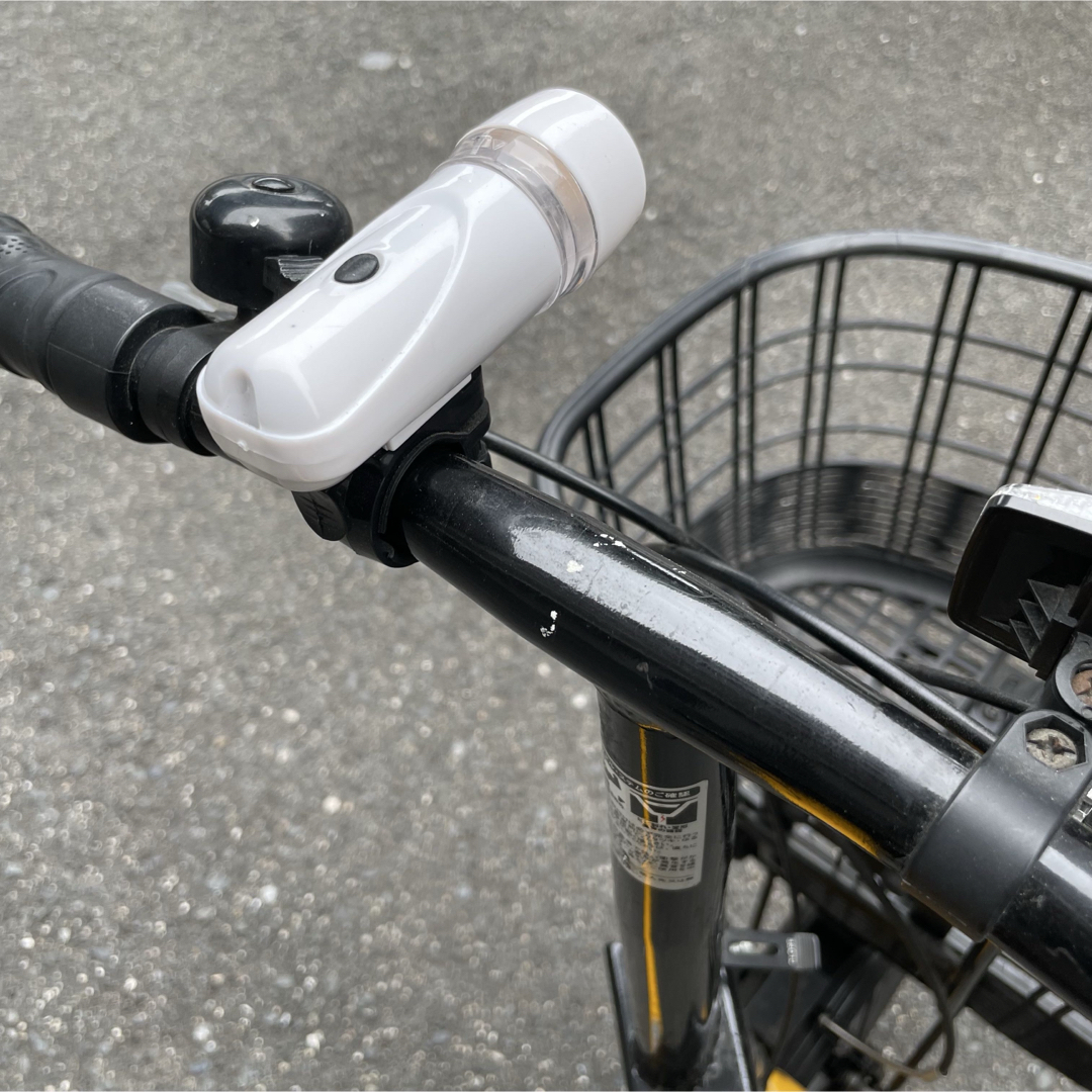 HUMMER ハマーイエロー 折りたたみ自転車 前カゴ付きロック付きギア7段あり