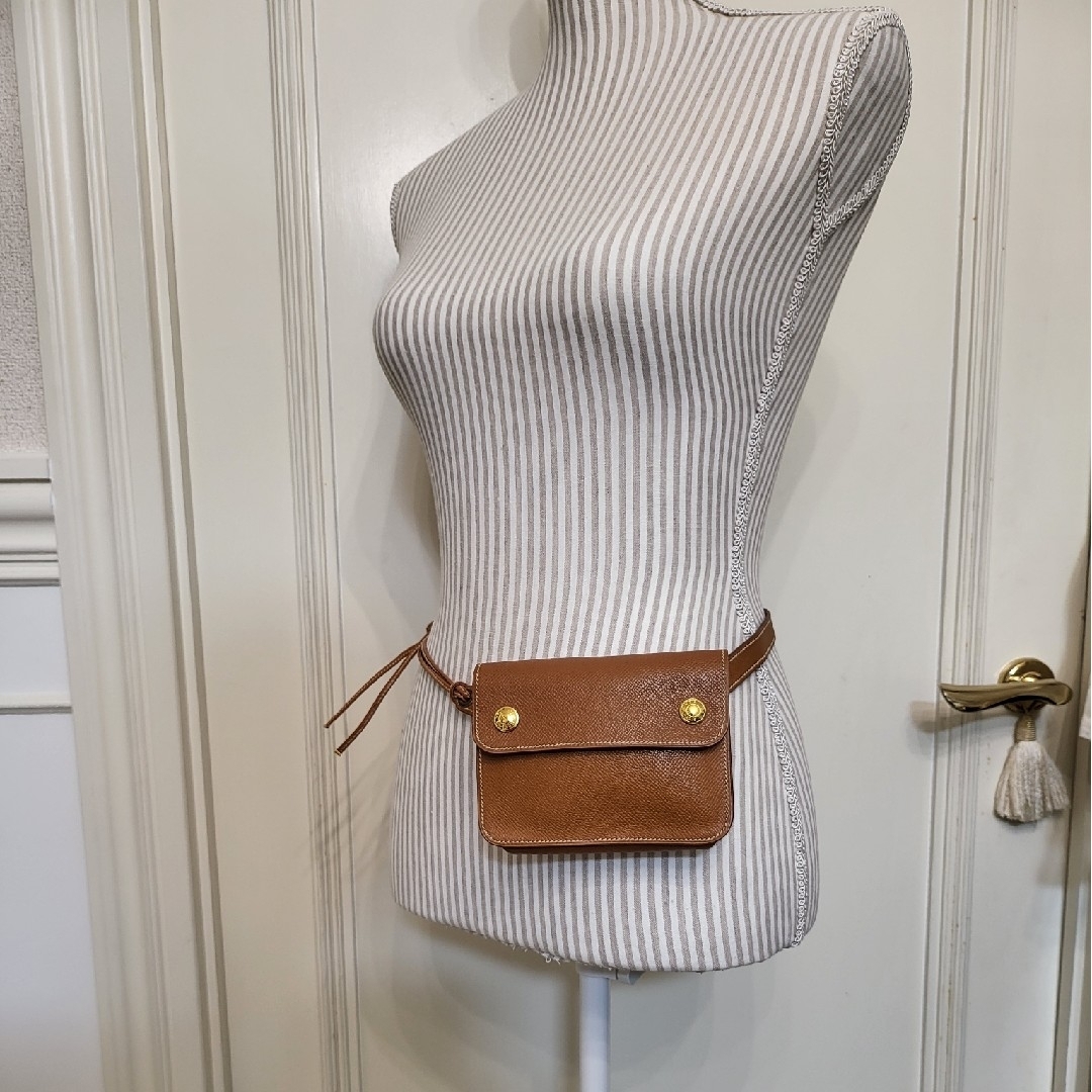 HERMES ポシェット ボディバッグ ポーチ ゴールド 2way クシュベル