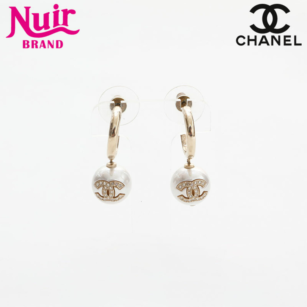 CHANEL ココマーク ピアス コスチュームパール ラインストーン 片耳