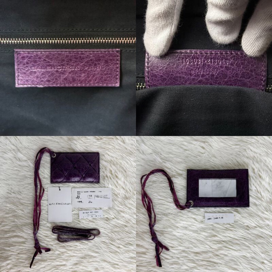 BALENCIAGA バレンシアガ キルティング レザー ボストンバッグ シティ