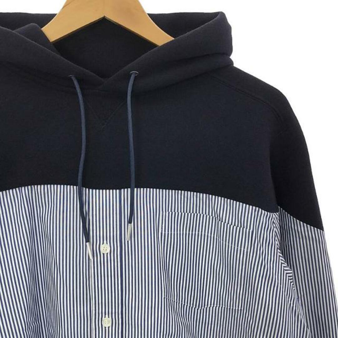 sacai - sacai / サカイ | Cotton Hoodie / ドッキング ストライプ