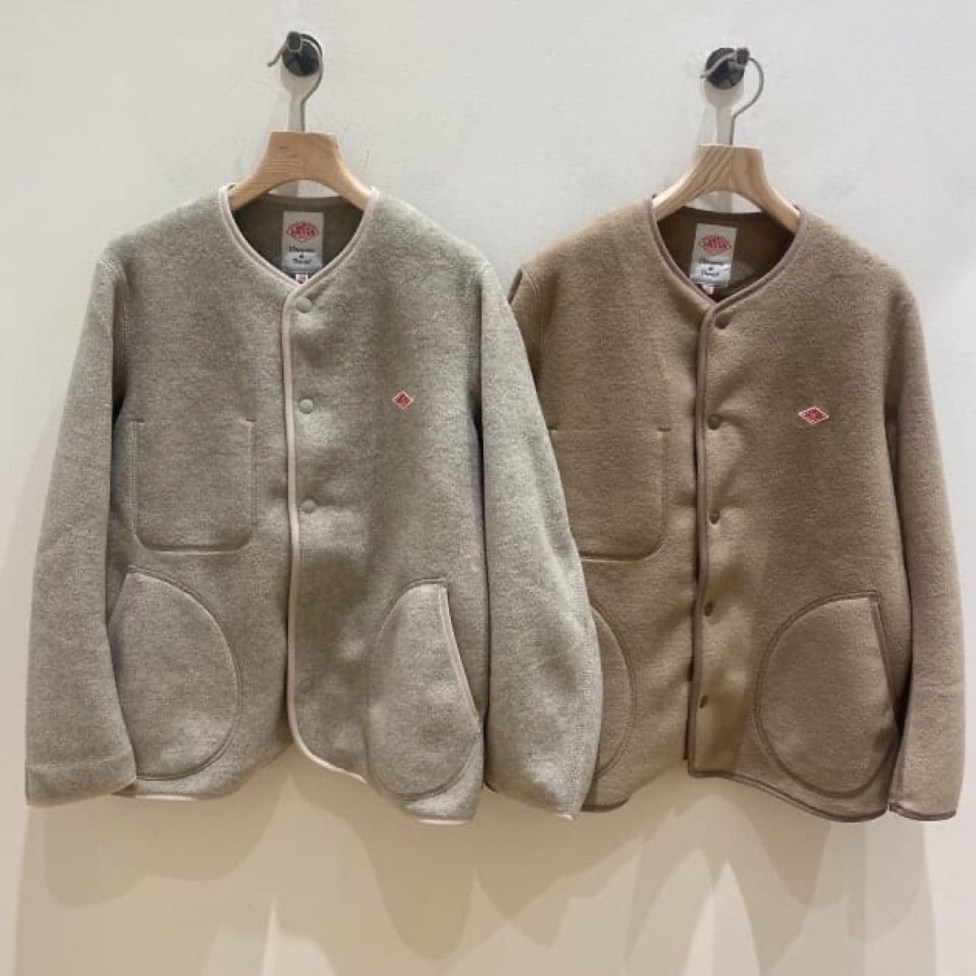 DANTON - ❇️DANTONダントン正規24秋新ノーカラーフリースジャケット