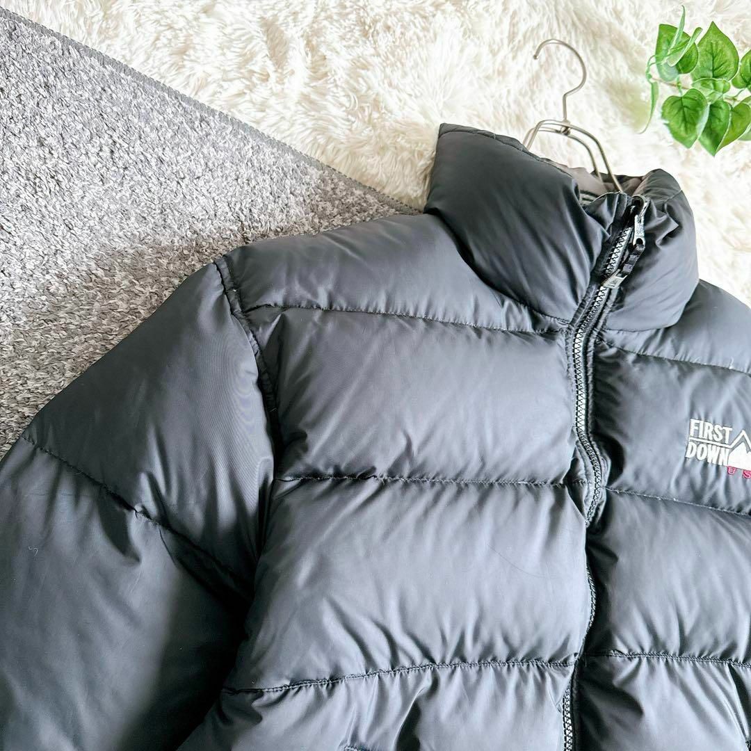 当時物 希少 ファーストダウン ダウンジャケット リバーシブル 刺繍