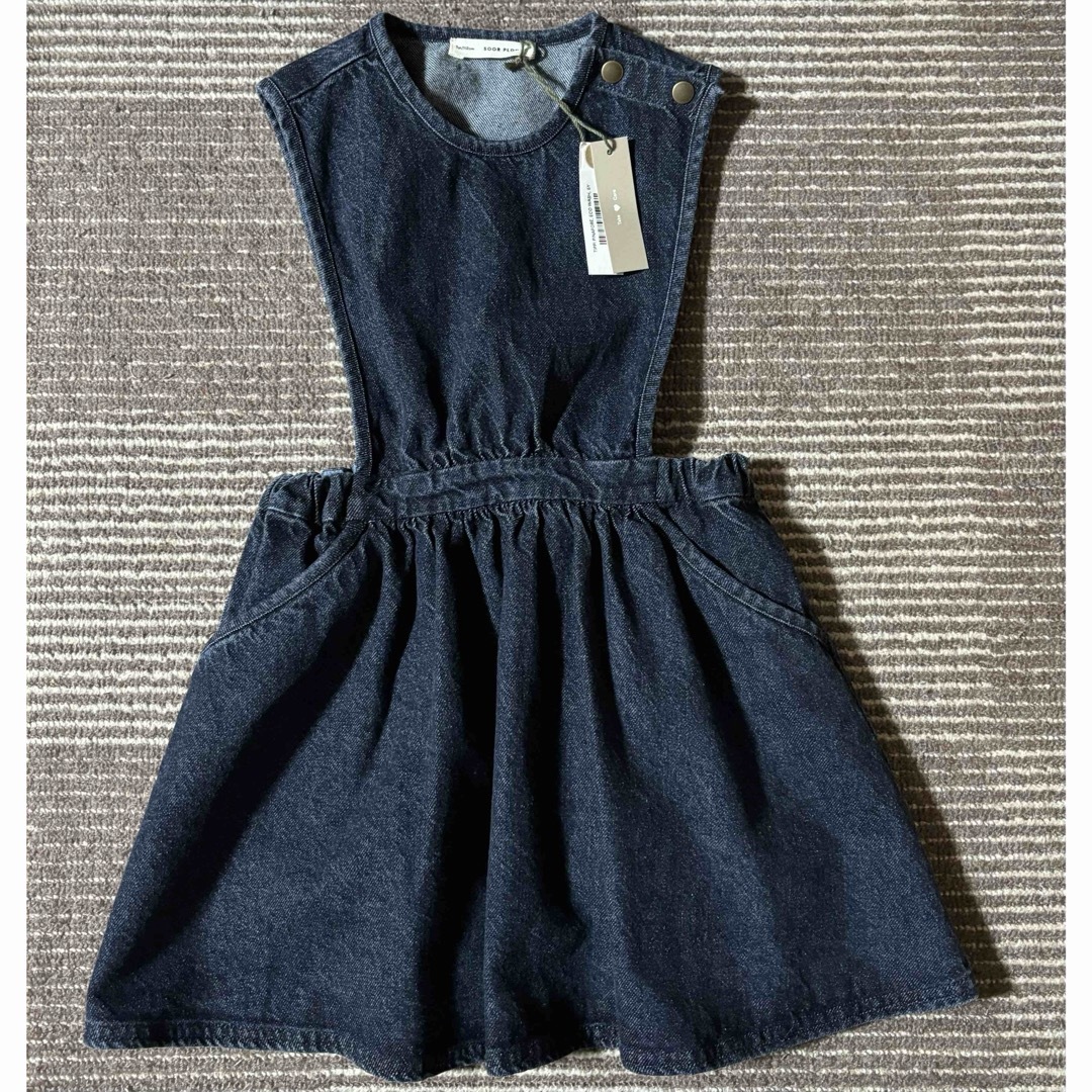 soor ploom 6y Tippi Pinafore,Black Denim