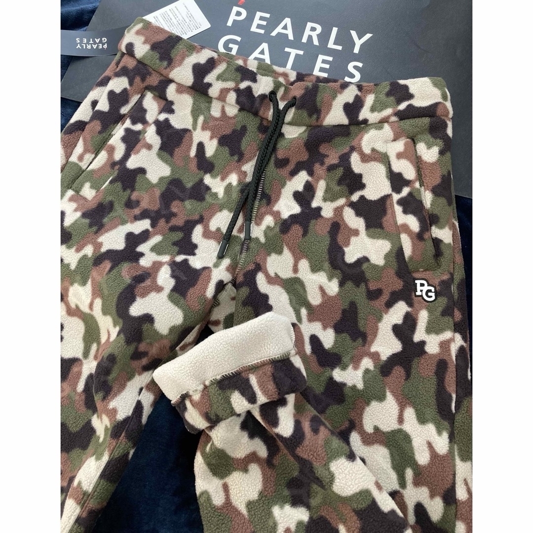 新品 パーリーゲイツ カモ柄フリーススウェットパンツ(4)サイズM 33000