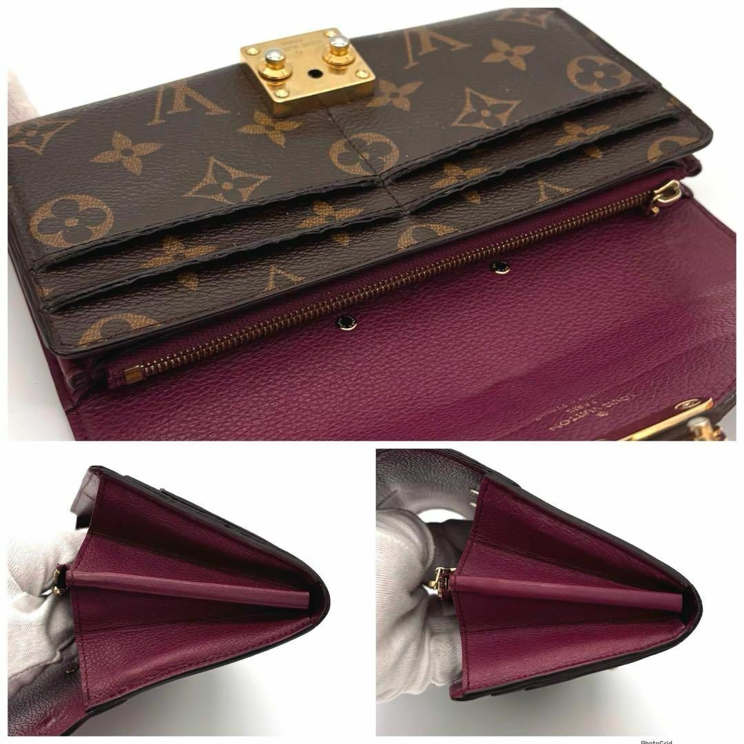 美品】ルイヴィトン モノグラム ポルトフォイユ パラス ピンクパープル