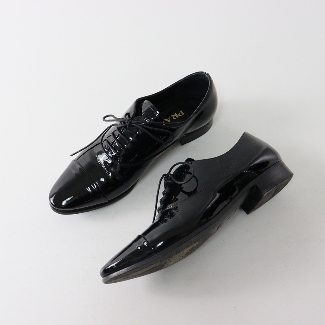 PRADA - イタリア製 プラダ PRADA エナメルレザー レースアップ ドレス