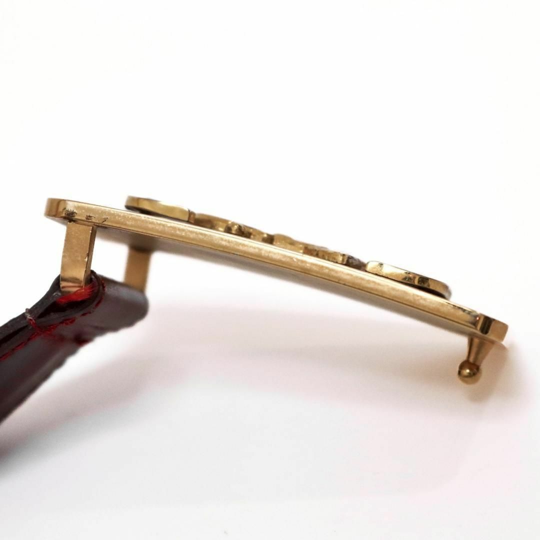 CELINE - 美品 セリーヌ ベルト 85±5 ボルドー 馬車金具 3.5cm幅 伊製