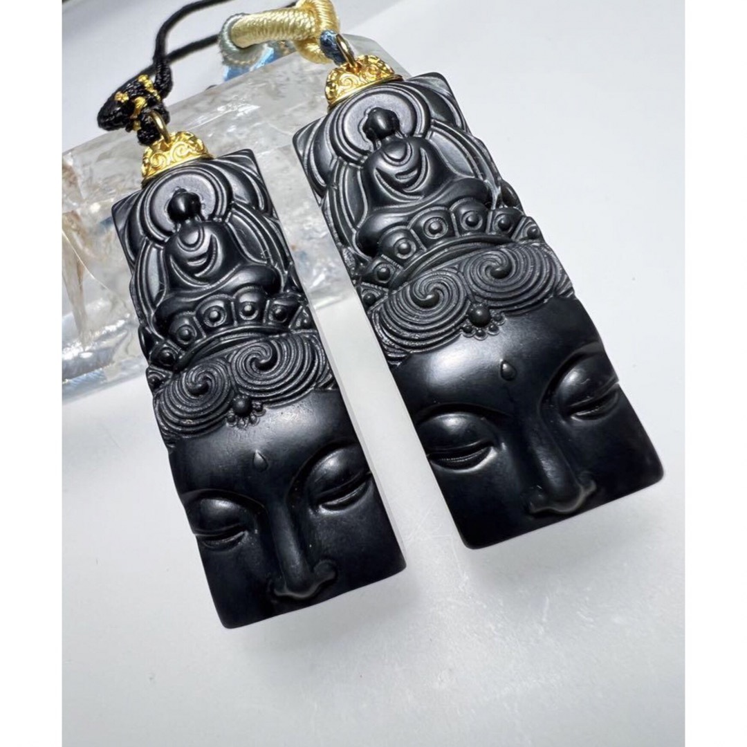 和田玉観音様彫り紐ネックレス❣️ 至高の慈悲 願望成就・開運・健康