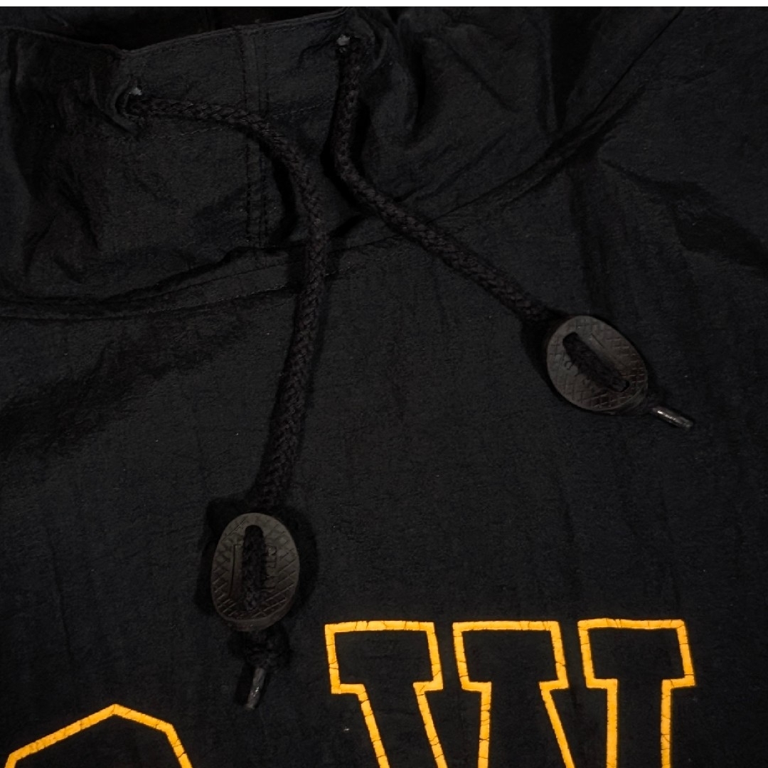 90s モックネック ナイロンプルオーバー アイオワ州 カレッジプリント