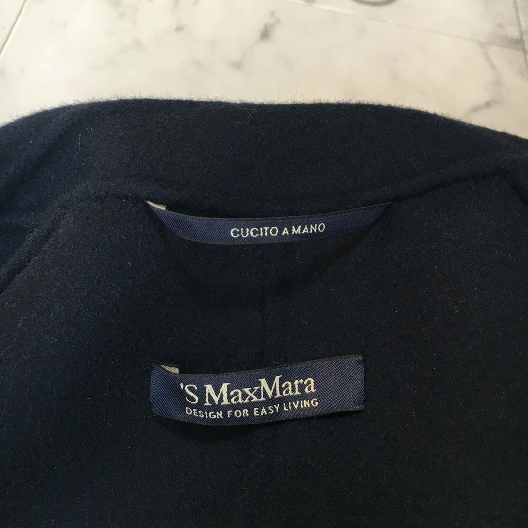 近年美品 S' MaxMara エスマックスマーラ コート ショールカラー